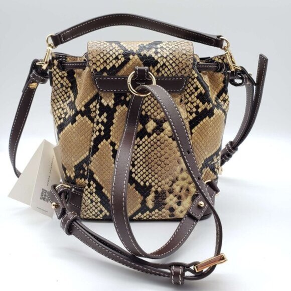 100% Authentic Tory Burch Thea Exotic Mini Bucket Backpack Shoulder Bag 090125 - Picture 3 of 8